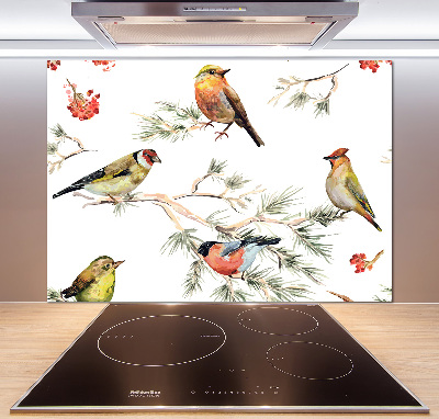Achterwand keuken Bosvogels en planten