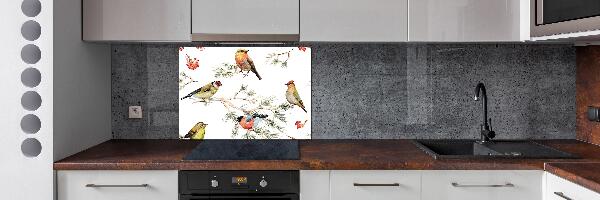 Achterwand keuken Bosvogels en planten