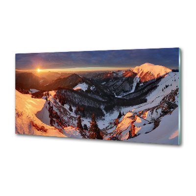 Panel do kuchni Zima w górach