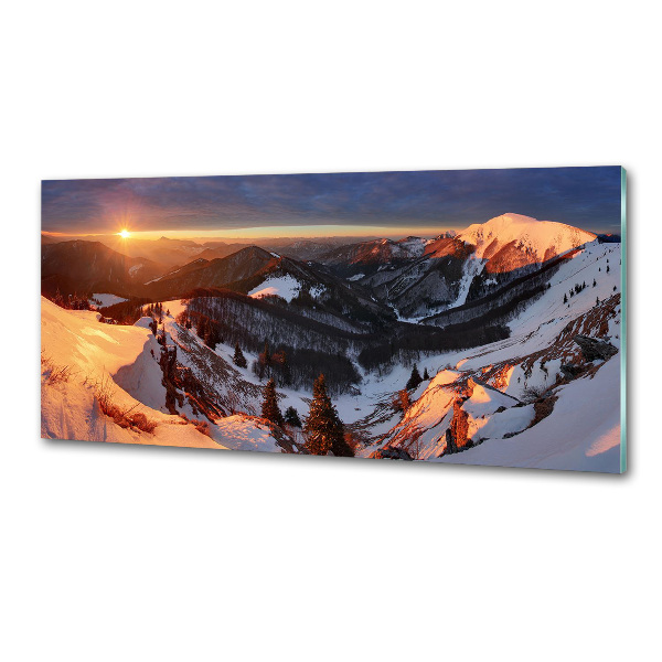 Spatplaat keuken Winter in de bergen