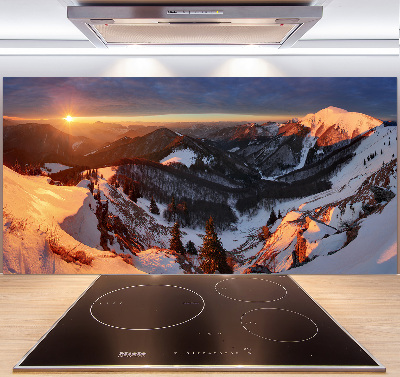 Panel do kuchni Zima w górach