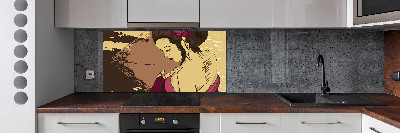 Panel szklany do kuchni Gejsza