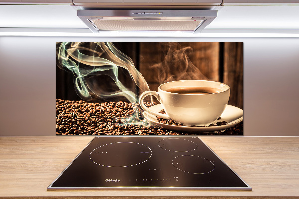 Glazen achterwand keuken Aromatische koffie