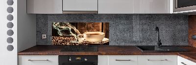Glazen achterwand keuken Aromatische koffie
