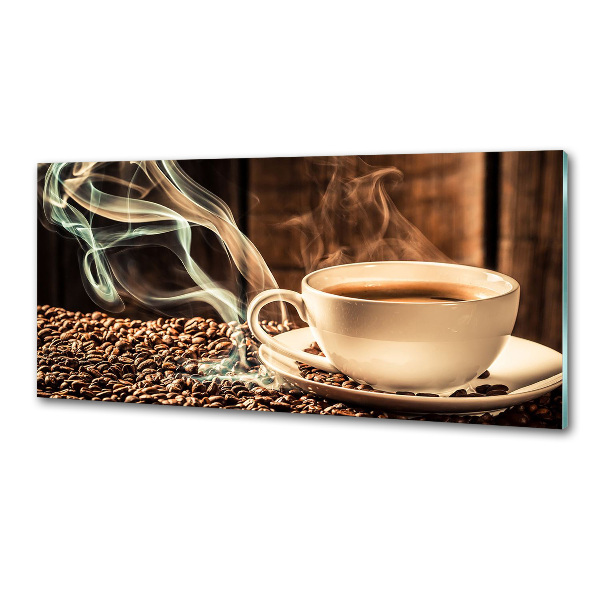Glazen achterwand keuken Aromatische koffie