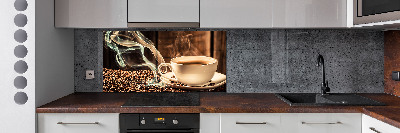 Glazen achterwand keuken Aromatische koffie
