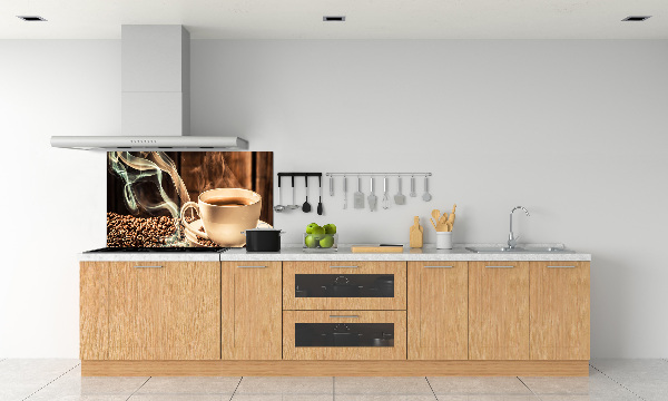 Glazen achterwand keuken Aromatische koffie
