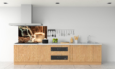 Glazen achterwand keuken Aromatische koffie