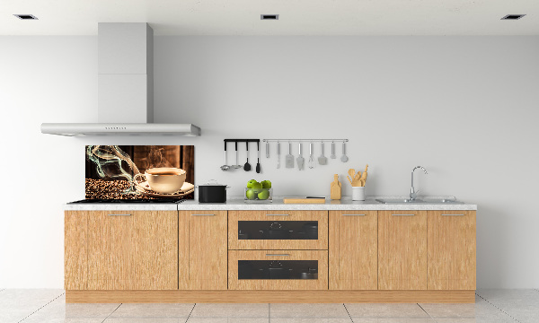 Glazen achterwand keuken Aromatische koffie