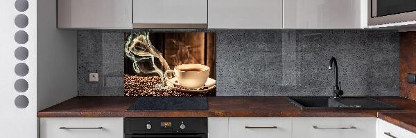Glazen achterwand keuken Aromatische koffie