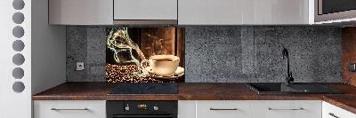 Glazen achterwand keuken Aromatische koffie