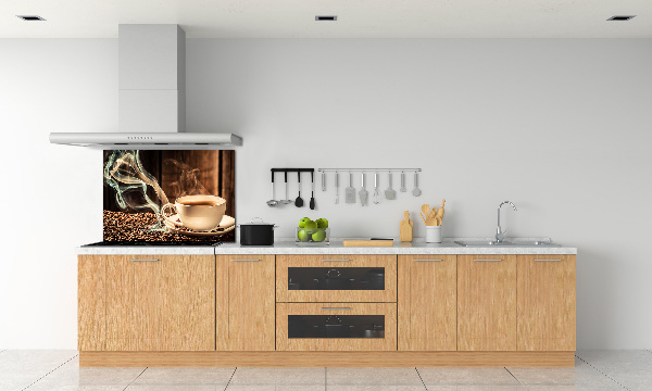 Glazen achterwand keuken Aromatische koffie