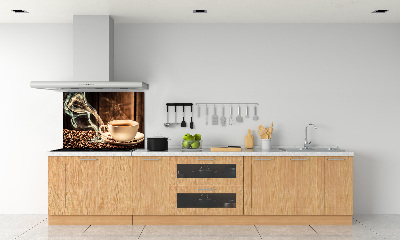 Glazen achterwand keuken Aromatische koffie