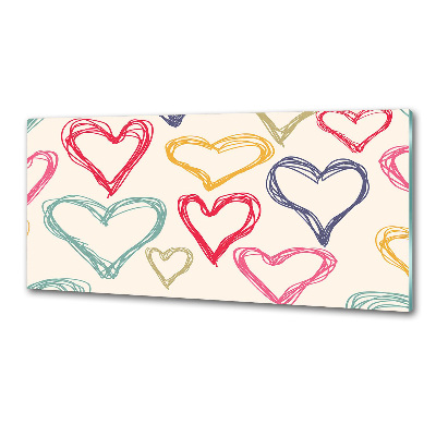 Panel do kuchni Kolorowe serca