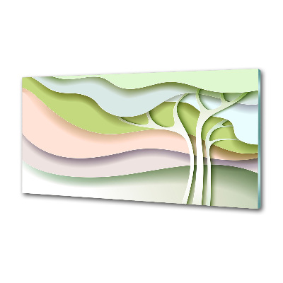 Glazen achterwand keuken Abstracte boom