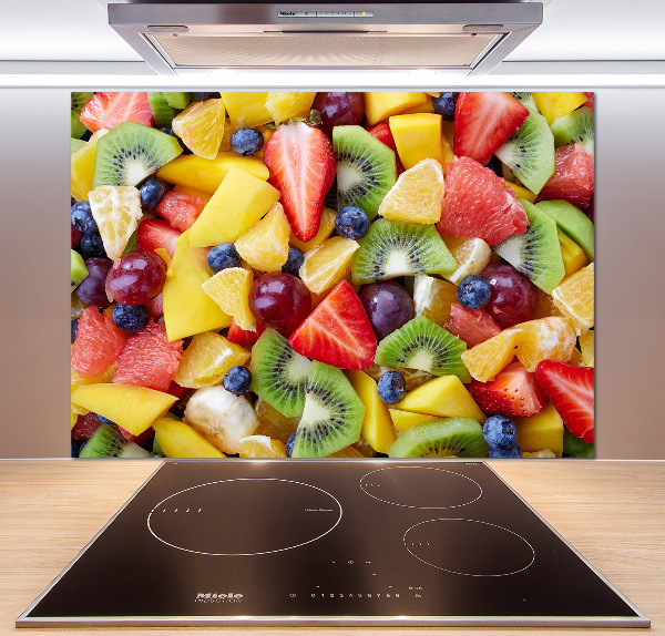Glazen achterwand keuken Gesneden fruit