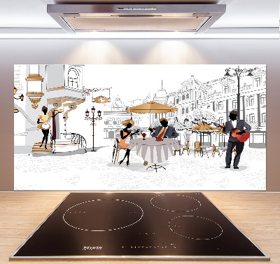 Spatplaat keuken Koffiehuis