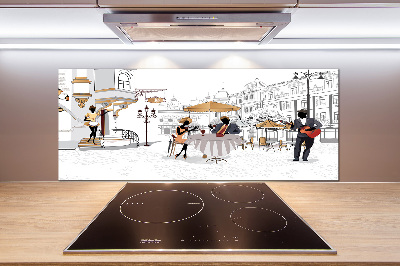 Panel między meble w kuchni Kawiarnia