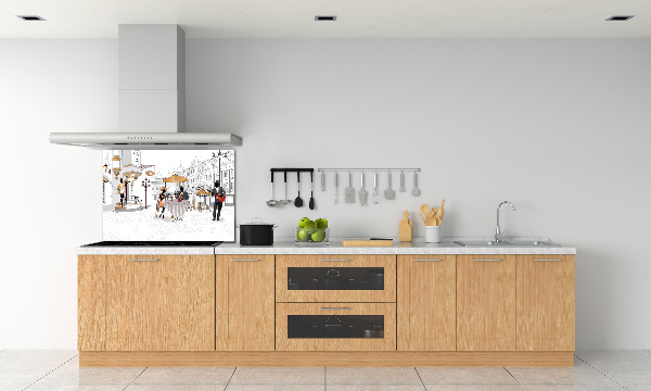 Panel między meble w kuchni Kawiarnia