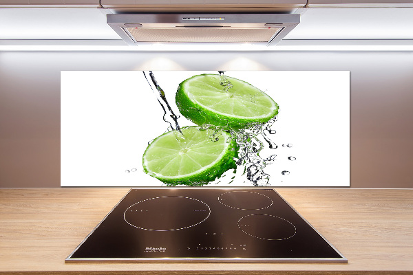 Spatscherm keuken Limoenen en water