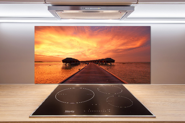 Achterwand keuken Bungalows op de Malediven