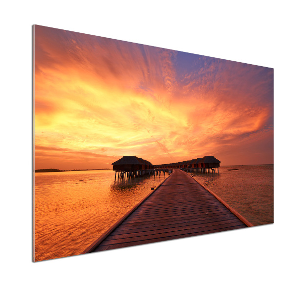 Panel do kuchni Bungalowy Malediwy