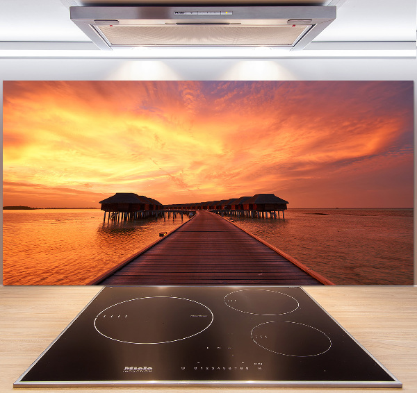 Panel do kuchni Bungalowy Malediwy