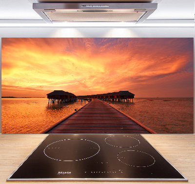 Panel do kuchni Bungalowy Malediwy