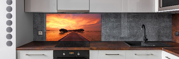 Panel do kuchni Bungalowy Malediwy