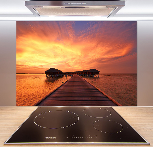 Achterwand keuken Bungalows op de Malediven