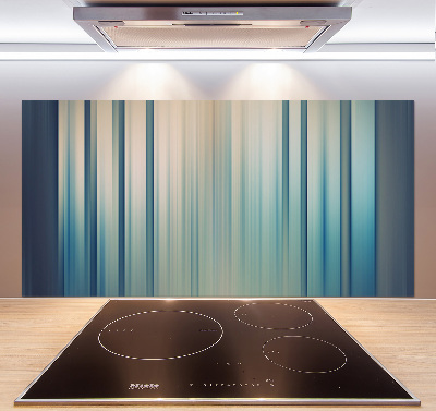 Glazen achterwand keuken Blauwe strepen