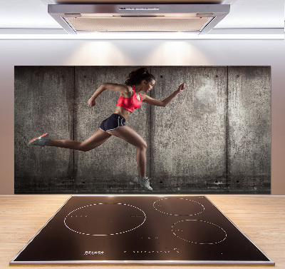 Keuken achterwand Rennende vrouw