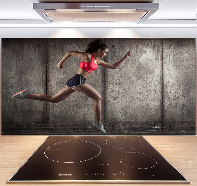 Keuken achterwand Rennende vrouw