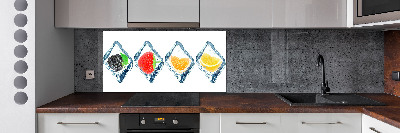 Keuken achterwand Fruitblokjes