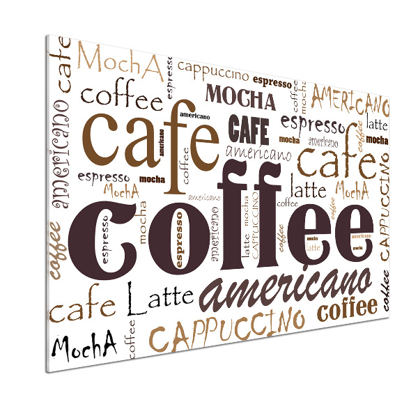 Panel szklany do kuchni Kawa