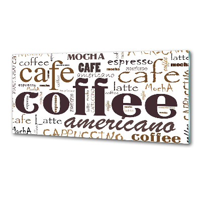 Panel szklany do kuchni Kawa