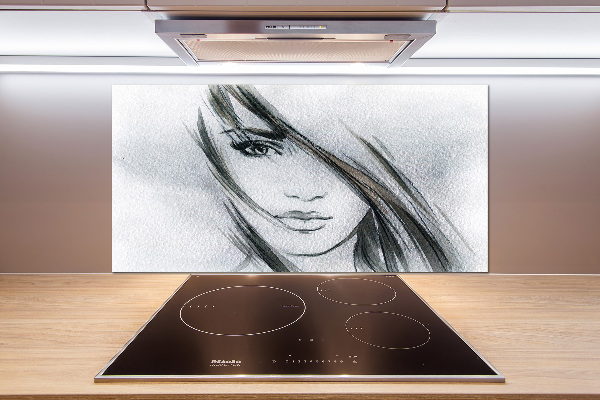 Spatplaat keuken Portret van een vrouw