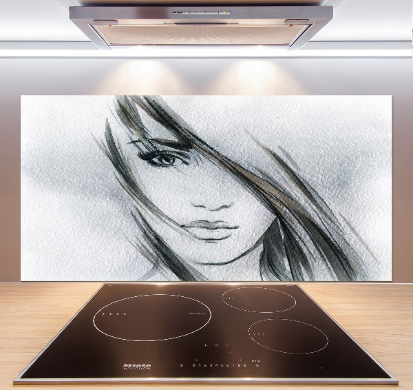 Spatplaat keuken Portret van een vrouw