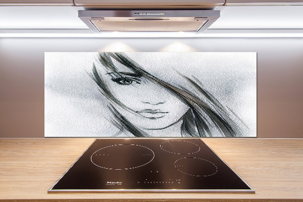 Spatplaat keuken Portret van een vrouw