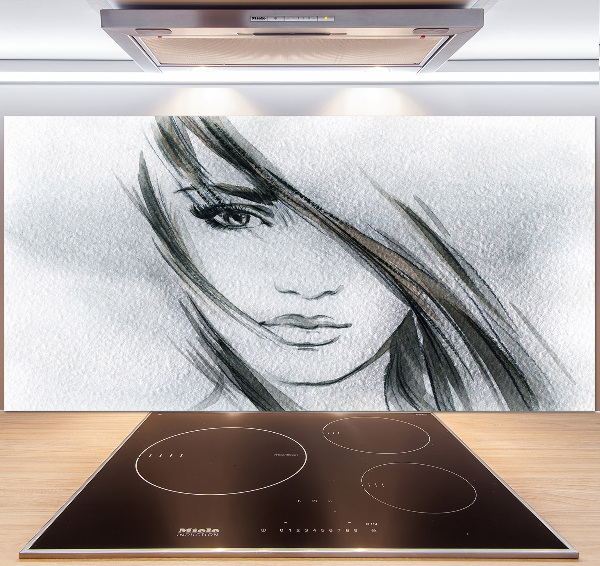 Spatplaat keuken Portret van een vrouw