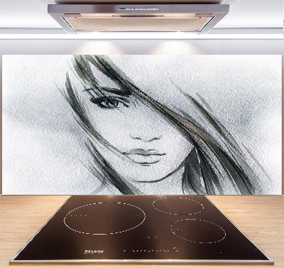 Spatplaat keuken Portret van een vrouw