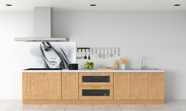 Spatplaat keuken Portret van een vrouw