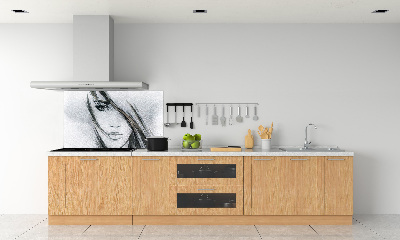 Spatplaat keuken Portret van een vrouw