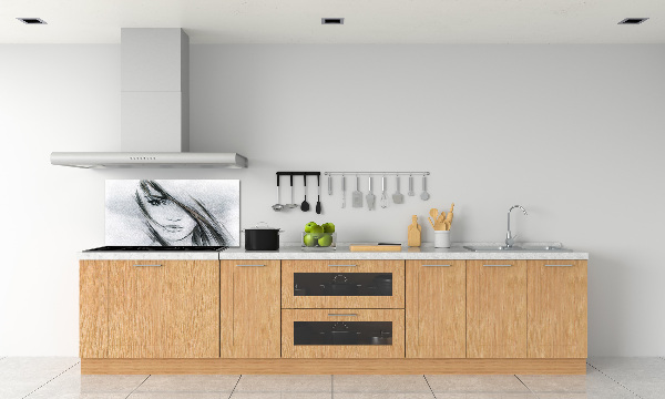 Spatplaat keuken Portret van een vrouw