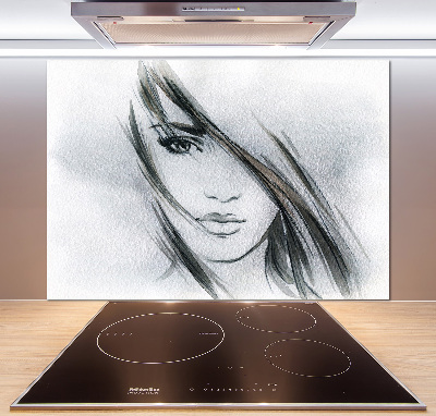 Spatplaat keuken Portret van een vrouw