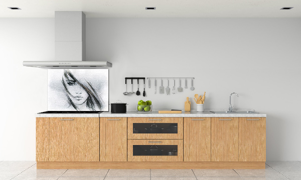 Spatplaat keuken Portret van een vrouw