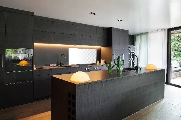 Glazen achterwand keuken Achtergrond met zeshoeken