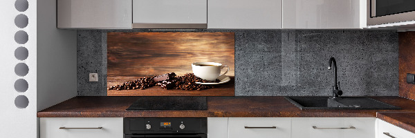 Glazen achterwand keuken Koffie en chocolade