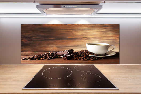 Glazen achterwand keuken Koffie en chocolade
