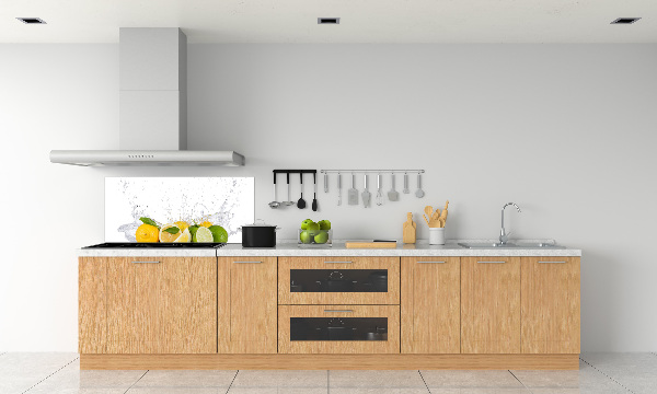 Spatscherm keuken Citrus en water